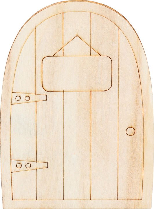 Actual product image Hobby Fun Miniature door "Haderup", 6.5 x 9.5 x 0.3 cm