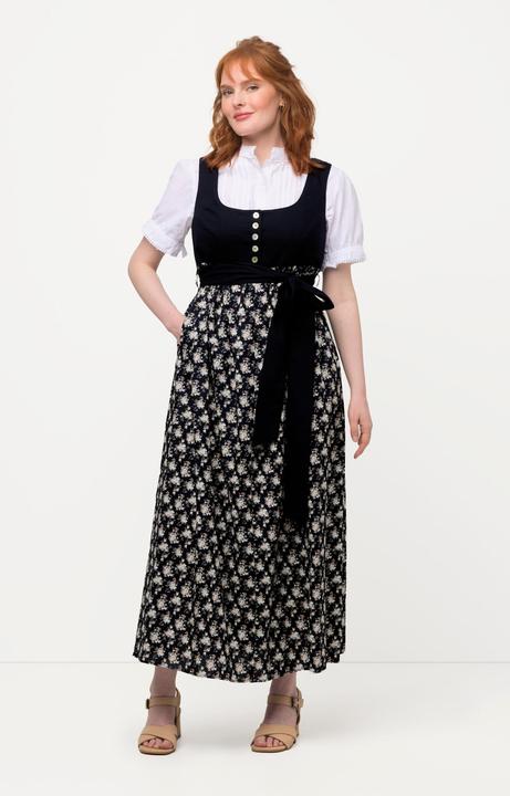 Image du produit Ulla Popken Costume traditionnel tyrolien, motif floral, encolure carrée, sans manches (48)