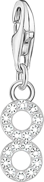 Immagine prodotto Thomas Sabo Ciondolo numero 8 con pietre d'argento bianche (Argento 925)