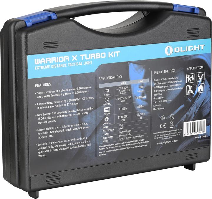 Produktbild Olight Warrior X Turbo Kit (15.70 cm, 1100 lm)