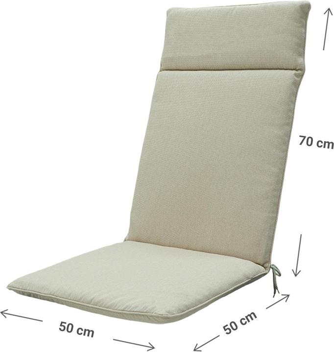 Produktbild Natura Punto Gartenstuhl Hochlehner-Auflage by Madison, 2er Set (120 x 50 cm)