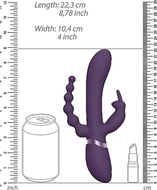 Productafbeelding Shots Rini - Pulse Wave & Vibrerende Dubbele Penetratie Konijn - Zwart