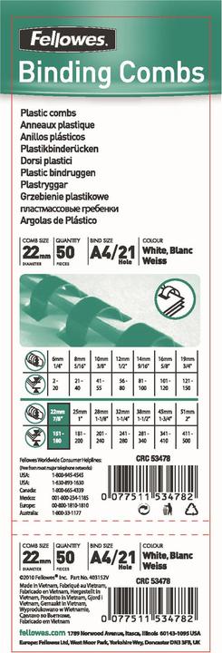 Actual product image Fellowes 22 mm 30cm