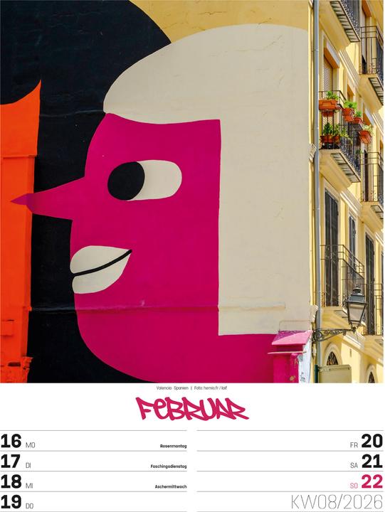 Actual product image Street Art - Graffiti - Wochenplaner Kalender 2026 (25 x 33 cm)