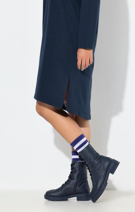 Image du produit Ulla Popken Robe midi en molleton, message format XL, capuche et manches longues (60)
