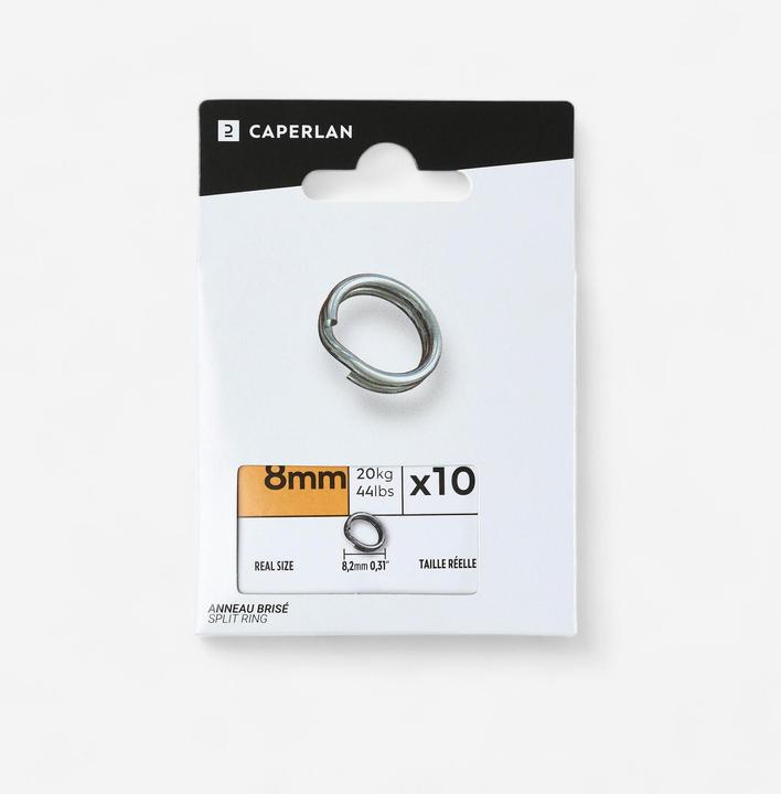 Actual product image Caperlan Split ring set of 10