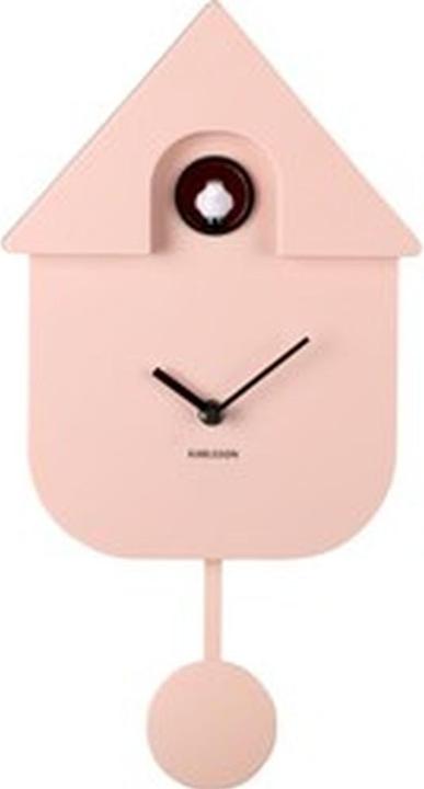 Produktbild Karlsson Koekoeksklok Modern Cuckoo - Roze - 21,5x8,5x41cm - Wandklok Modern