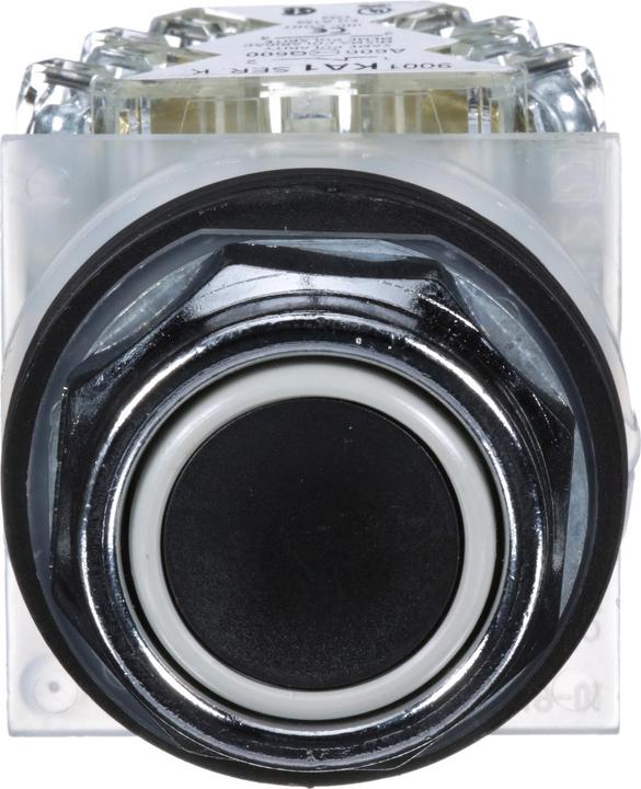 Actual product image Schneider Black push-button Ø 30, flat, 1ÖS 9001KR1BH13