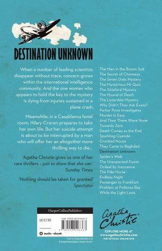 Produktbild Destination Unknown (Englisch, Agatha, Christie, 2017)