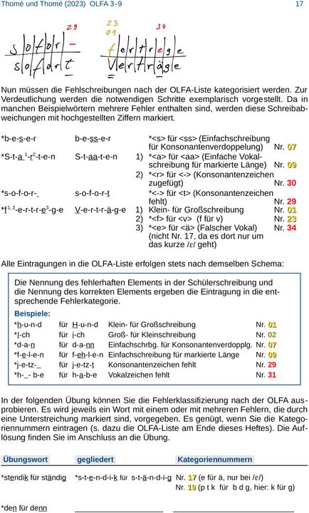 Produktbild OLFA 3-9: Oldenburger Fehleranalyse für die Klassen 3-9 (Deutsch, Dr. Dipl.-Päd. Dorothea Thomé, Prof. Dr. Günther Thomé, 2023)