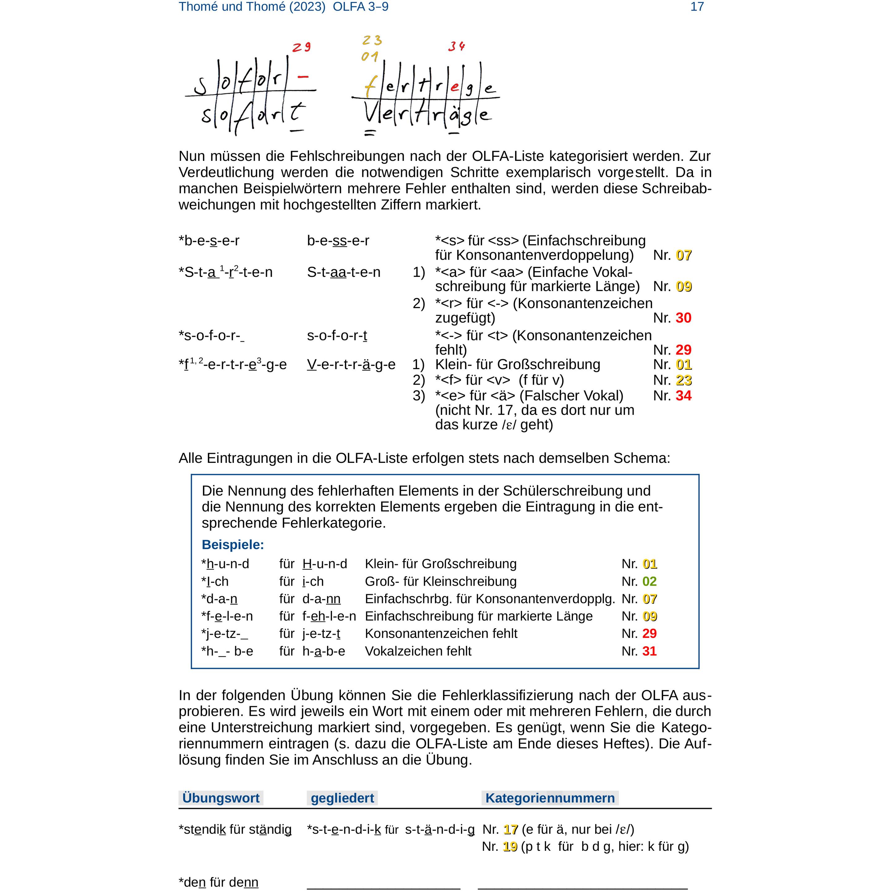 Thumbnail - OLFA 3-9: Oldenburger Fehleranalyse für die Klassen 3-9, Schulbücher von Prof. Dr. Günther Thomé, Dr. Dipl.-Päd. Dorothe...