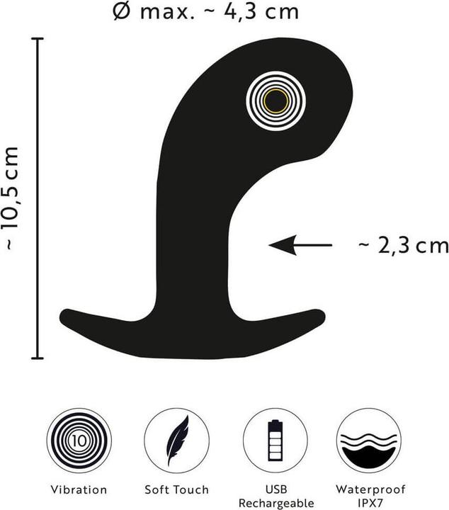 Actual product image Anos Big Head Prostate Plug