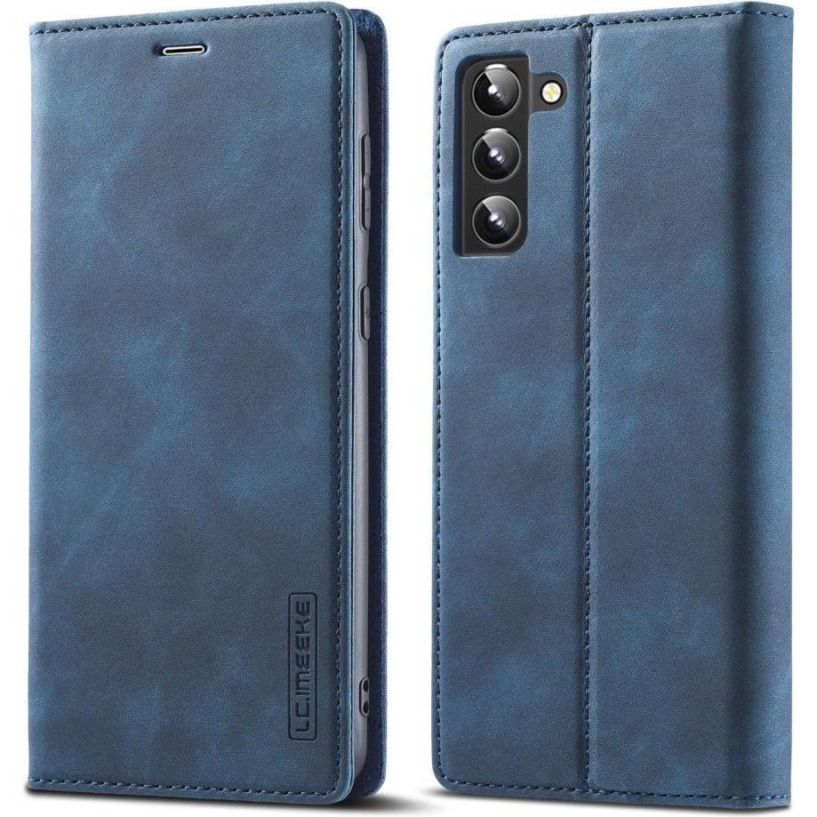 Cover-Discount Galaxy S22+ - Stand Flip Case Hülle blau (Samsung Galaxy S22+), Smartphone Hülle, Blau