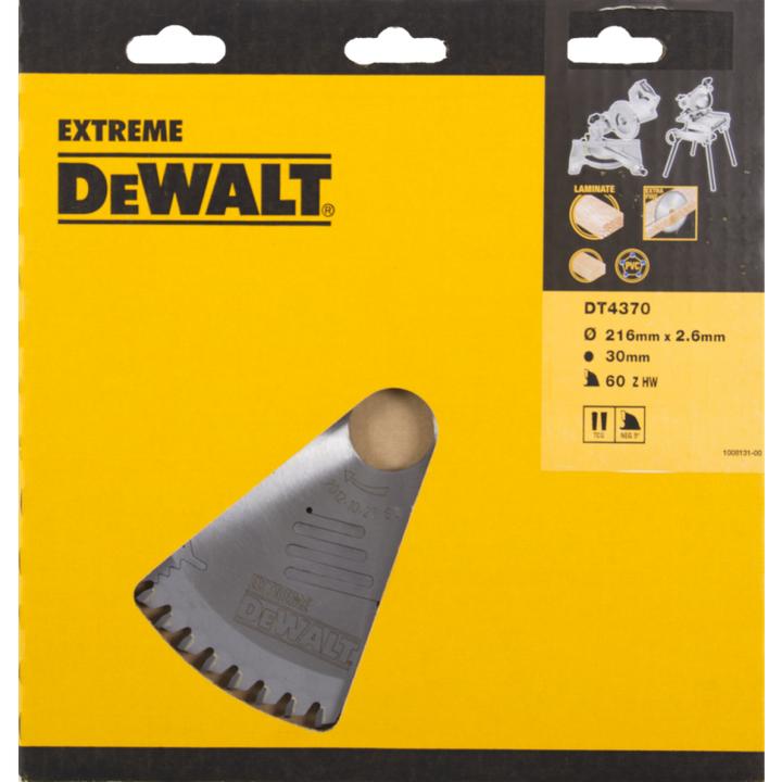 Productafbeelding DeWalt EXTREME ® stationair cirkelzaagblad DT4370fijne afwerking