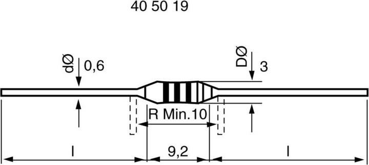 Immagine prodotto Weltron Resistenza a film di carbonio 1 kΩ cablata assialmente 0411 0,5 W 5 % 1000 pz.