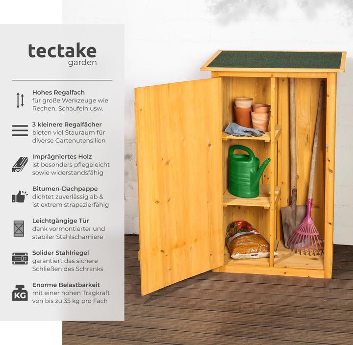 Produktbild tectake Gartenschrank mit Flachdach