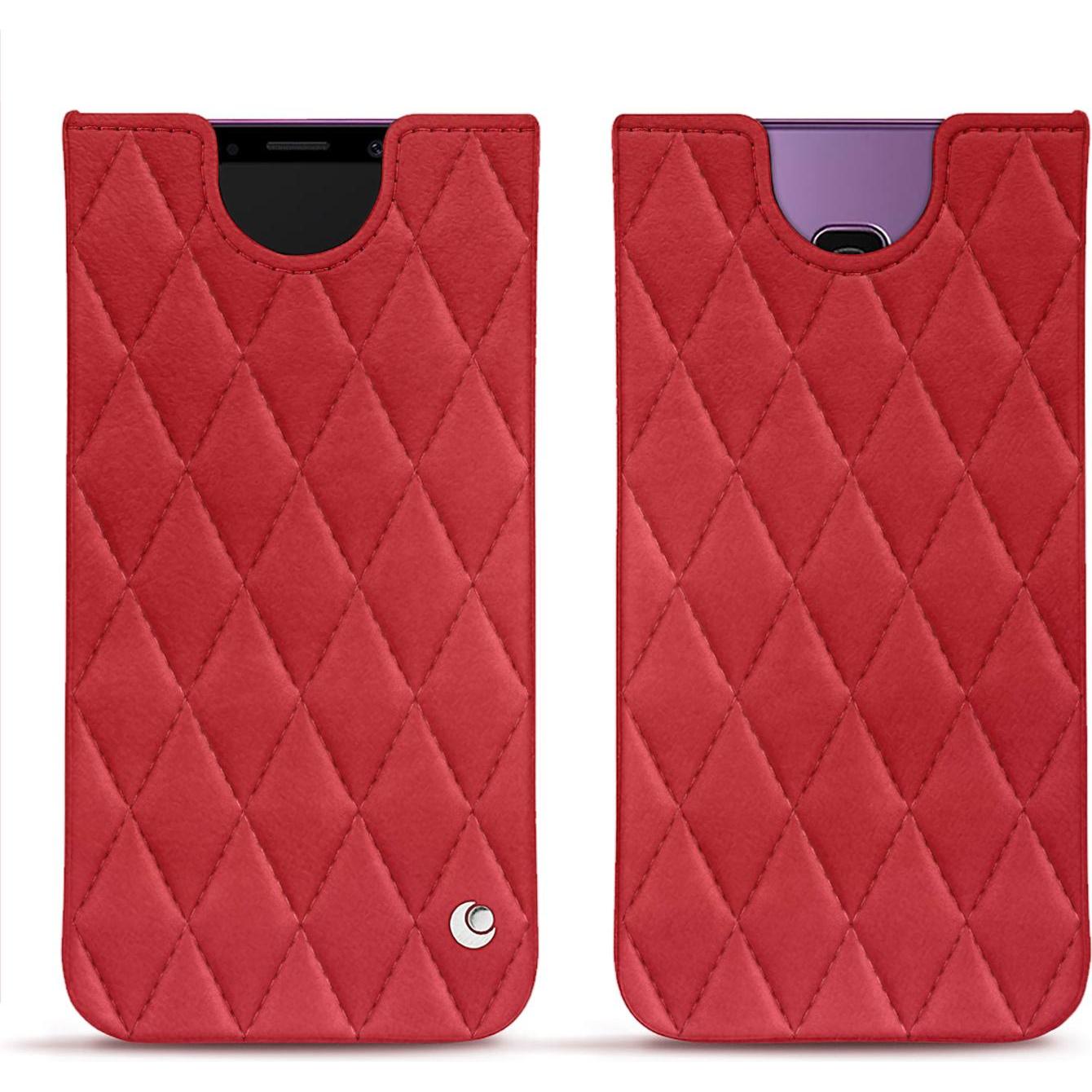 Noreve Lederschutzhülle (Samsung Galaxy S9+), Smartphone Hülle, Rot