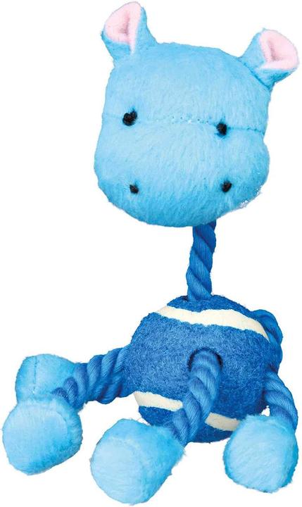 Actual product image Trixie Animals with rope and tennis ball 16cm (Plush toy dog)