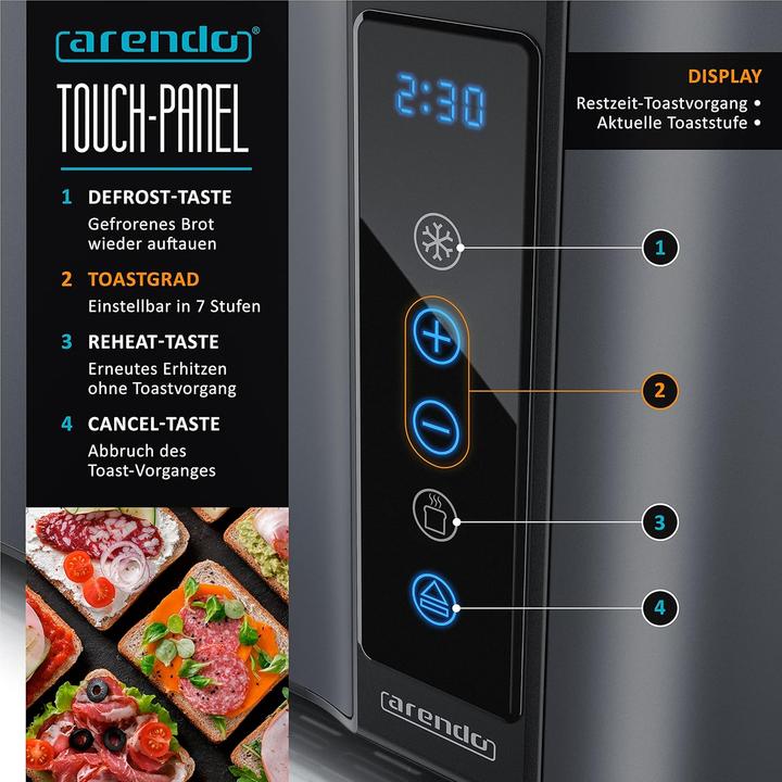 Immagine prodotto Arendo Langschlitz-Toaster mit Touchscreen