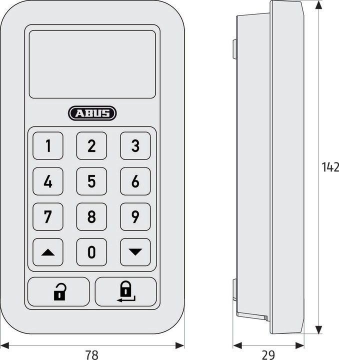 Actual product image Abus Hometec Pro CFT3000 (Electronic numerical code)