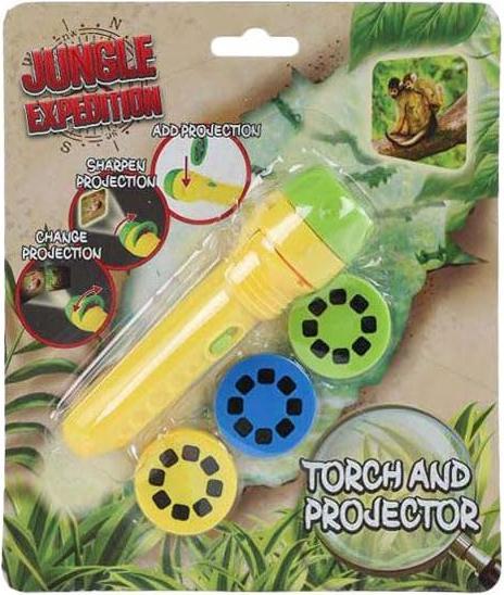 Actual product image Dschungelexpedition Taschenlampenprojektor mit 24 Bildern, 11cm