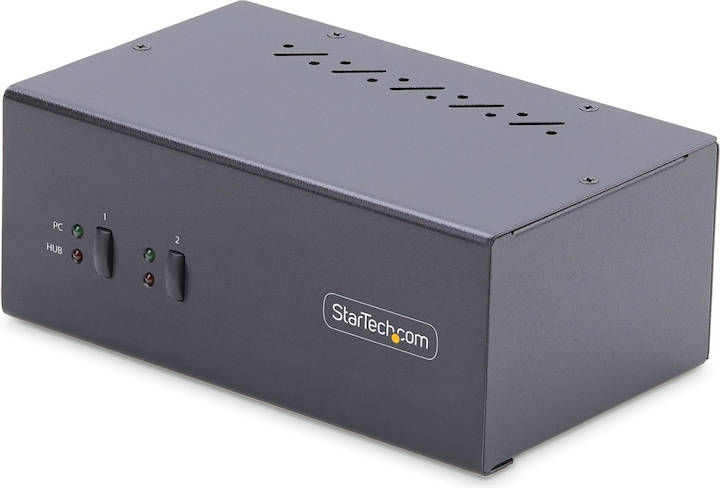 StarTech COM 2-Port KVM Switch Dual Monitor DisplayPort 4K 60Hz 2x USB 3.0 2x USB 2.0 Hotkey/Druckta
