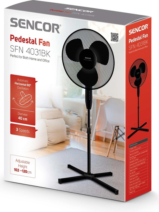 Actual product image Sencor Fan of SFN 4031BK (54 dB)