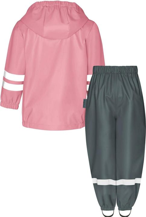 Produktbild Playshoes Regen-Set Halbhose Basic Gr. 104, Grau/Rose (104)