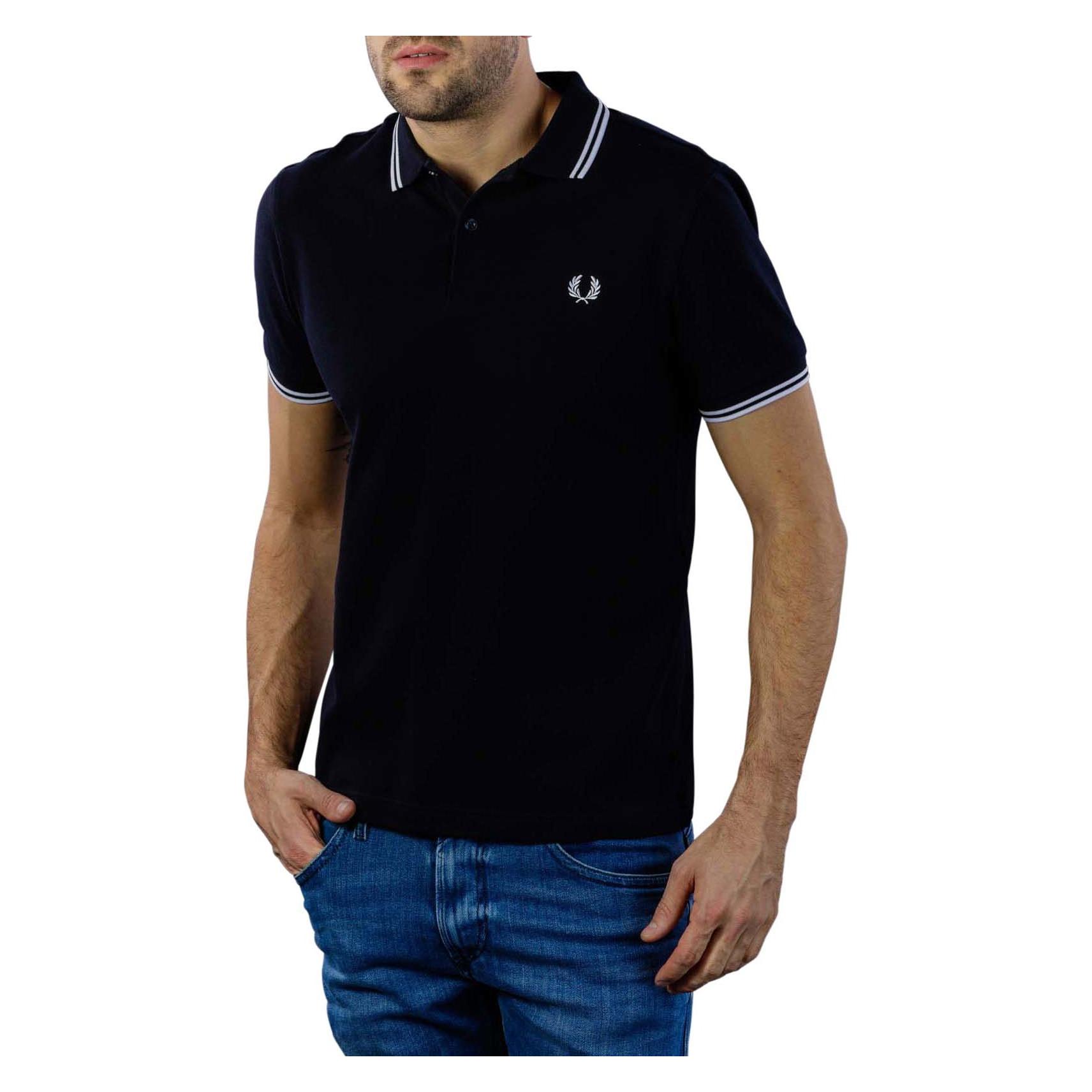 Fred Perry, Herren, Shirts, Polo Piqué Navy, Blau, (3XL)