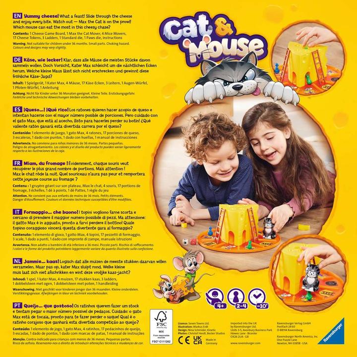Actual product image Ravensburger Cat & Mouse Game (German, French, Italian, English)