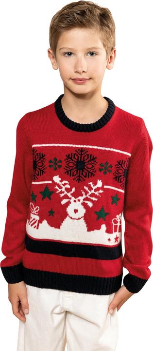 Produktbild Kariban Weihnachtspullover für Kinder mit Rundhalsausschnitt (12XL)