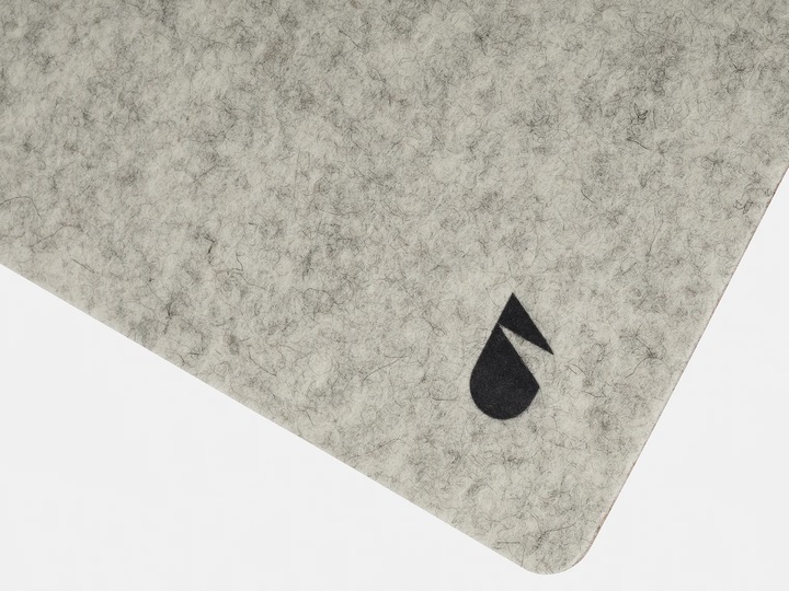 Actual product image Oakywood Felt&Cork Mouse Pad made from ecological merino wool- color Stone Grey -