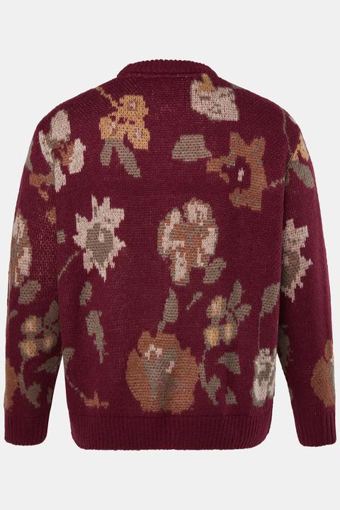 Produktbild Sthuge Strickjacke, oversized, florales Strickmuster, bis 7XL (L)