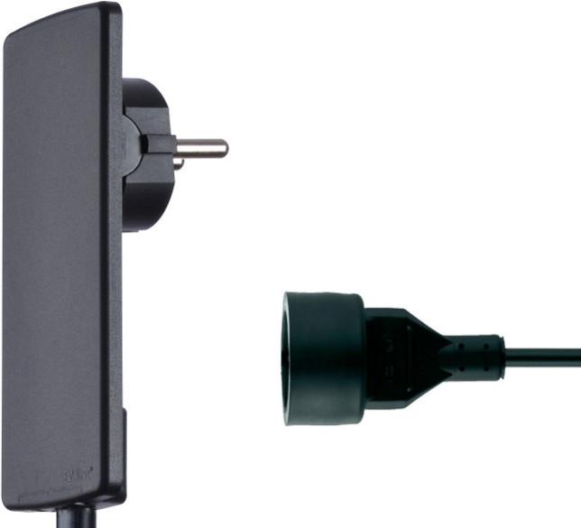 Productafbeelding Evoline PlugFix met VDE koppelcontactdoos 1,5m zwart (1.50 m, CEE 7/3)