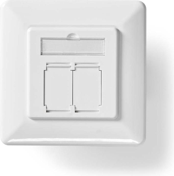 Immagine prodotto Nedis Presa di rete a muro | Montaggio ad incasso | Porta/e a 2 porte | CAT6a | Diritto | Presa | (UTP, CAT6a, 0.07 m)