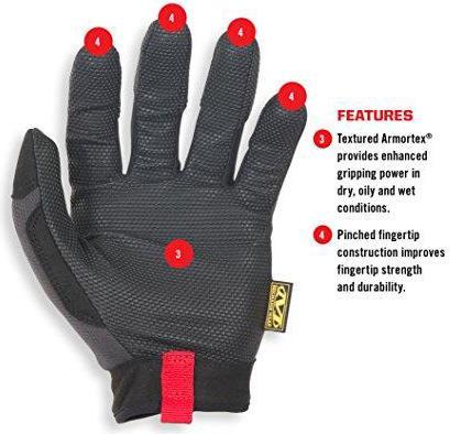 Immagine prodotto Mechanix Wear Guanti Mechanix Specialty Grip nero/grigio taglia 10/L. Velcro, palmo in gomma, Trek Dry (10, L)