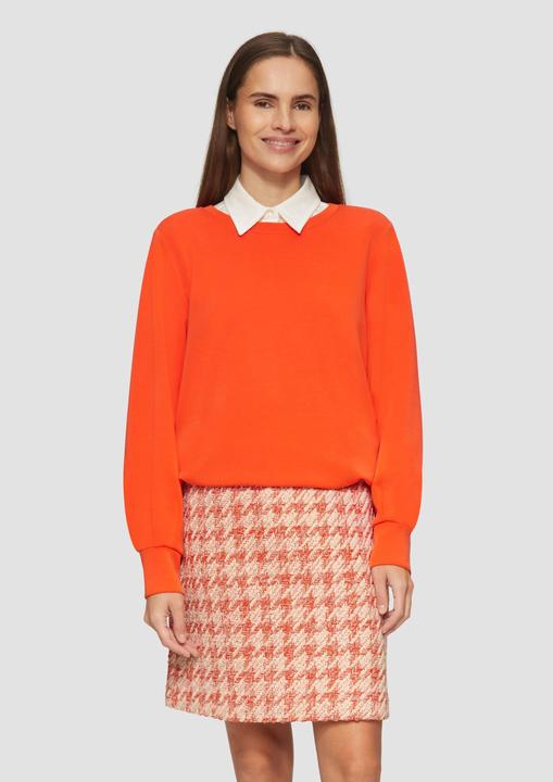 Produktbild S.Oliver Sweatshirt Scuba-Sweatshirt mit weiten Ärmeln (46)