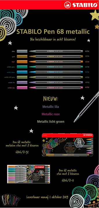 Produktbild STABILO Pen 68 Premium Metallic-Filzstift (Sortiert, 8 x)