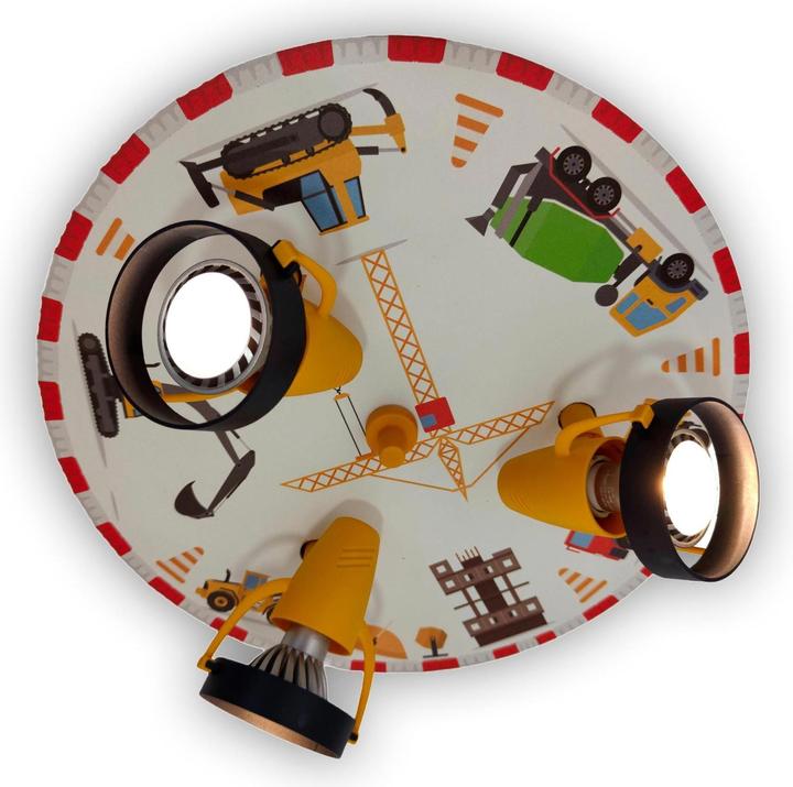 Niermann Stand By Plafoniera da cantiere Niermann 3-gang GU10 Multicolore, Colorata Made in Germany