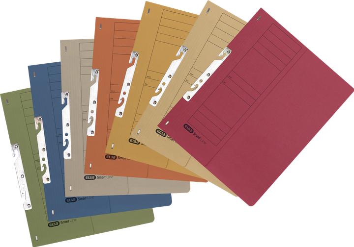 Productafbeelding Elba Kartonnen inhaakmap, rood, commercieel nieten, halve voorkant, verpakt per 50 stuks. (A4, 50 x)