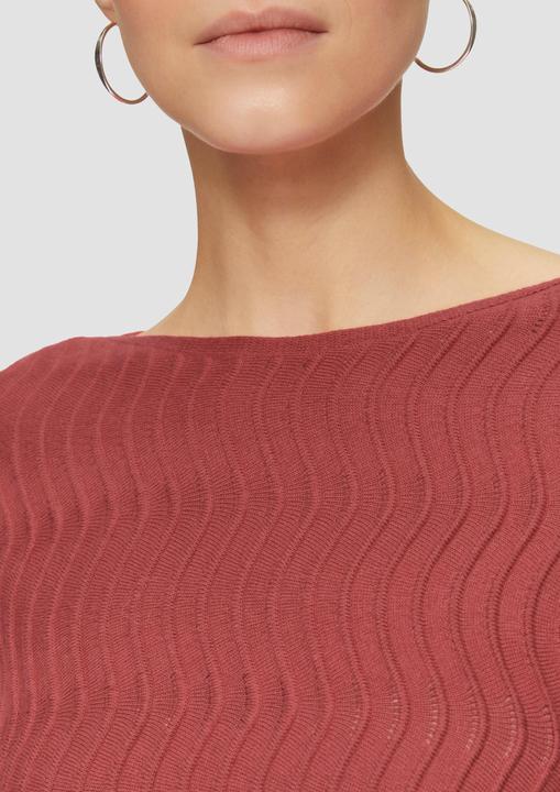 Produktbild s.Oliver Strickpullover Feinstrickpullover mit Wellenstruktur (44)