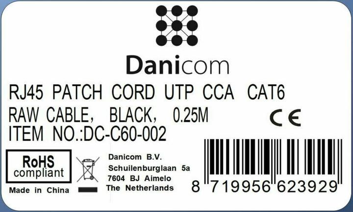Produktbild Dsit CAT 6 Netzwerkkabel U/UTP (CAT6, 0.25 m)