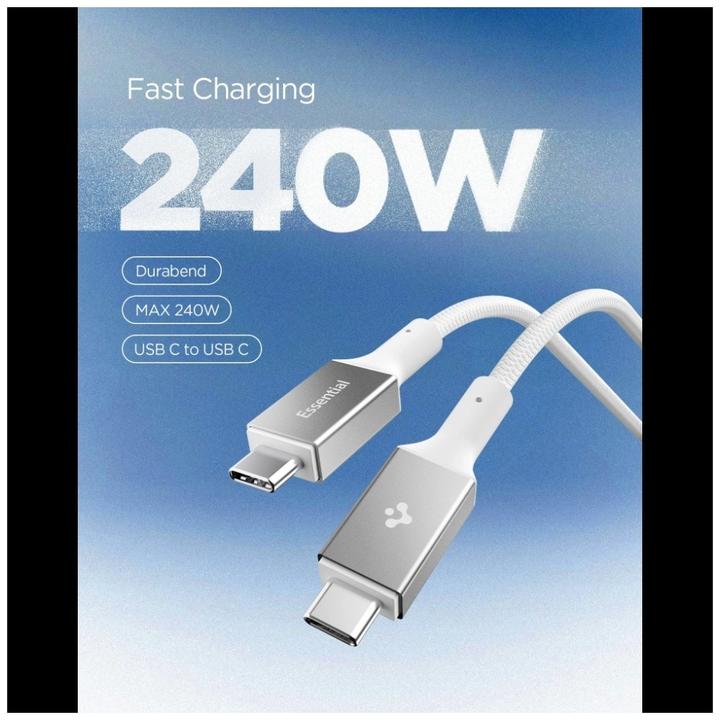 Produktbild Spigen Kabel EB24015CC Essential USB-C 240W 1.5m biały (1.50 m, USB 4.0, 240 W)