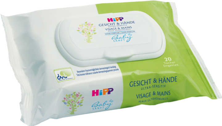 Hipp Babysanft Gesicht und Hände (20 Stück)