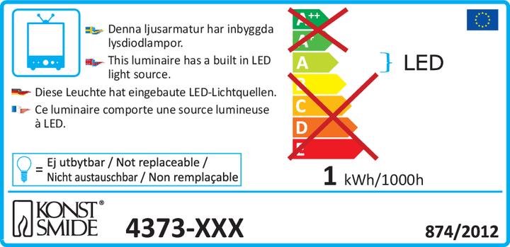 Etichetta energetica Konstsmide Televisione a LED