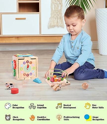 Actual product image Activity Board Wooden toy Baby motor skills toy Object resistance Sorting game Wooden puzzle for children
