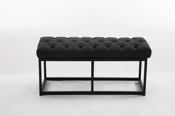 Actual product image Swisshandel24 Bench Amun fabric B100, dark grey (100 cm)