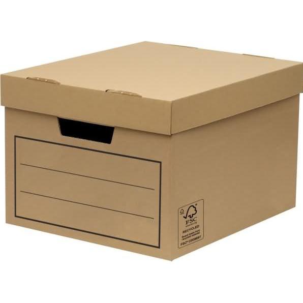 Fellowes, Aufbewahrungsbox, 0015408 Aufbewahrungsbox Rechteckig Papier Holz (39.5 x 32.5 x 25.5 cm)