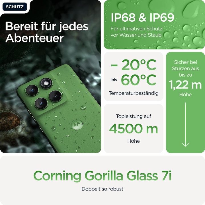 Immagine prodotto Motorola Bordo 60 (512 GB, Pantone Shamrock, 6.67", Doppia SIM, 50 Mpx, 5G)