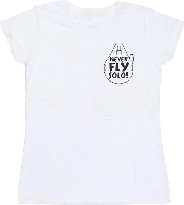 Immagine prodotto Star Wars Never Fly Solo Maglietta Donna (L)